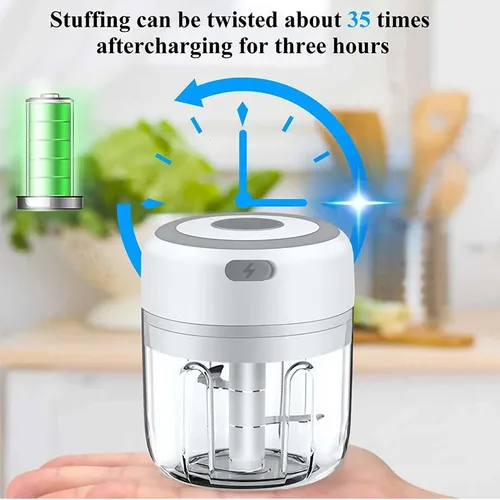 미니 USB 무선 전기 식품 다지기, 마늘 으깨기, 주방 과일 야채 도구, 100 ml, 250ml 
