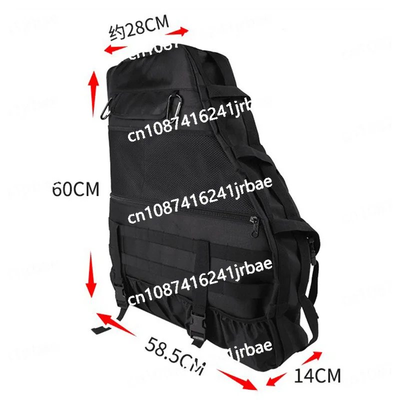 For JK JL 2/4-Door Saddle Bag Organizers Tool Storage Bag Roll Bar Storage Bag Cargo Cage with Multi-Pockets