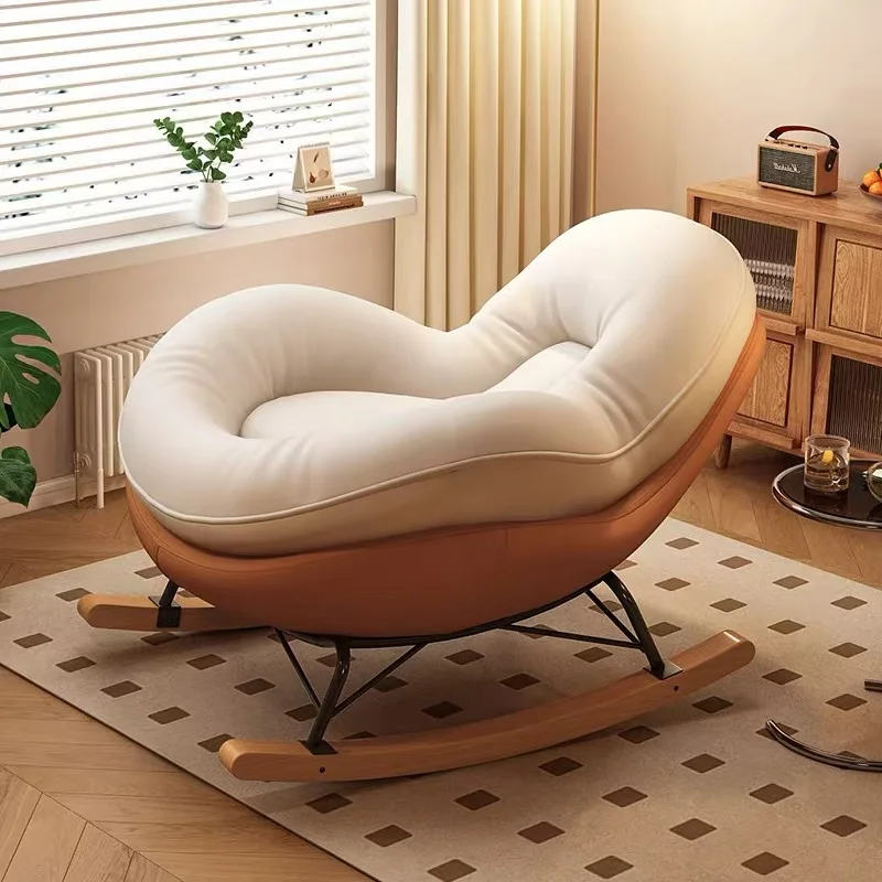 

Nordic Modern Luxury Living Room Chairs Large Rocking Lounge Sofa Single Lazy Reclining Adult Bedroom With Cushion Furniture