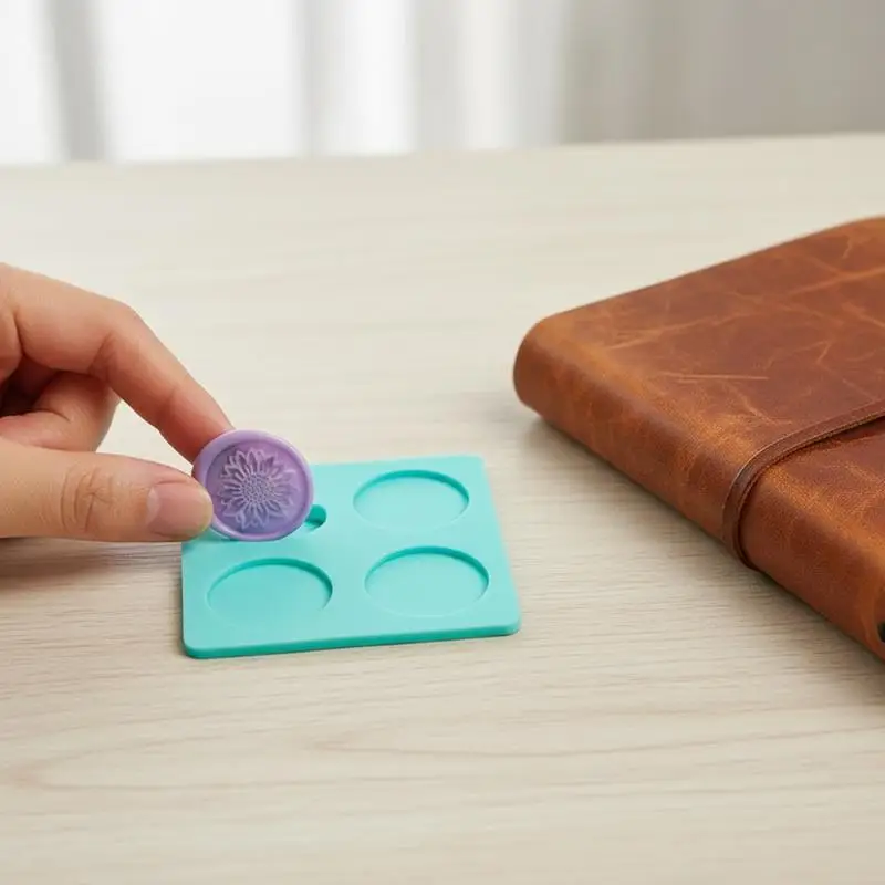 Picture 7: Sealing Wax Silicone Mold Pad for 25mm Stamp Precision Fix Shape Mats Reusable Tool for Wedding Invitation Seals