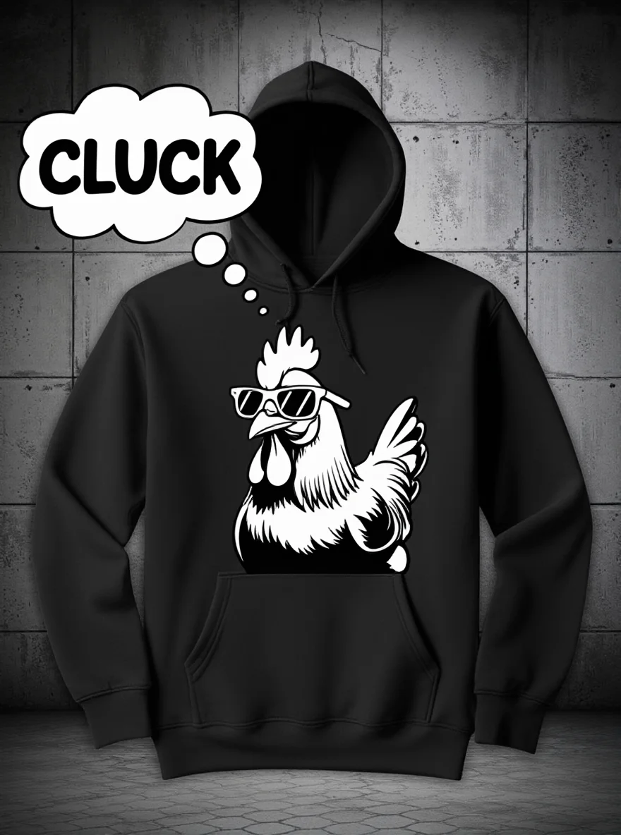 

Мужская толстовка с рисунком петуха, карман, стандартный крой, шнурок, осень/зима