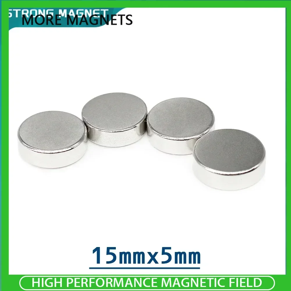 5/10/20PCS 15x5mm Round Powerful Strong Magnetic Magnets 15mm X 5mm Permanent Neodymium Magnet Disc Search Magnet