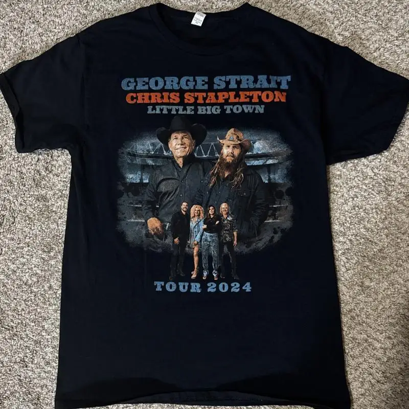 Chris Stapleton T Shirt Men's Medium Black George Straight Little Big Town Tour