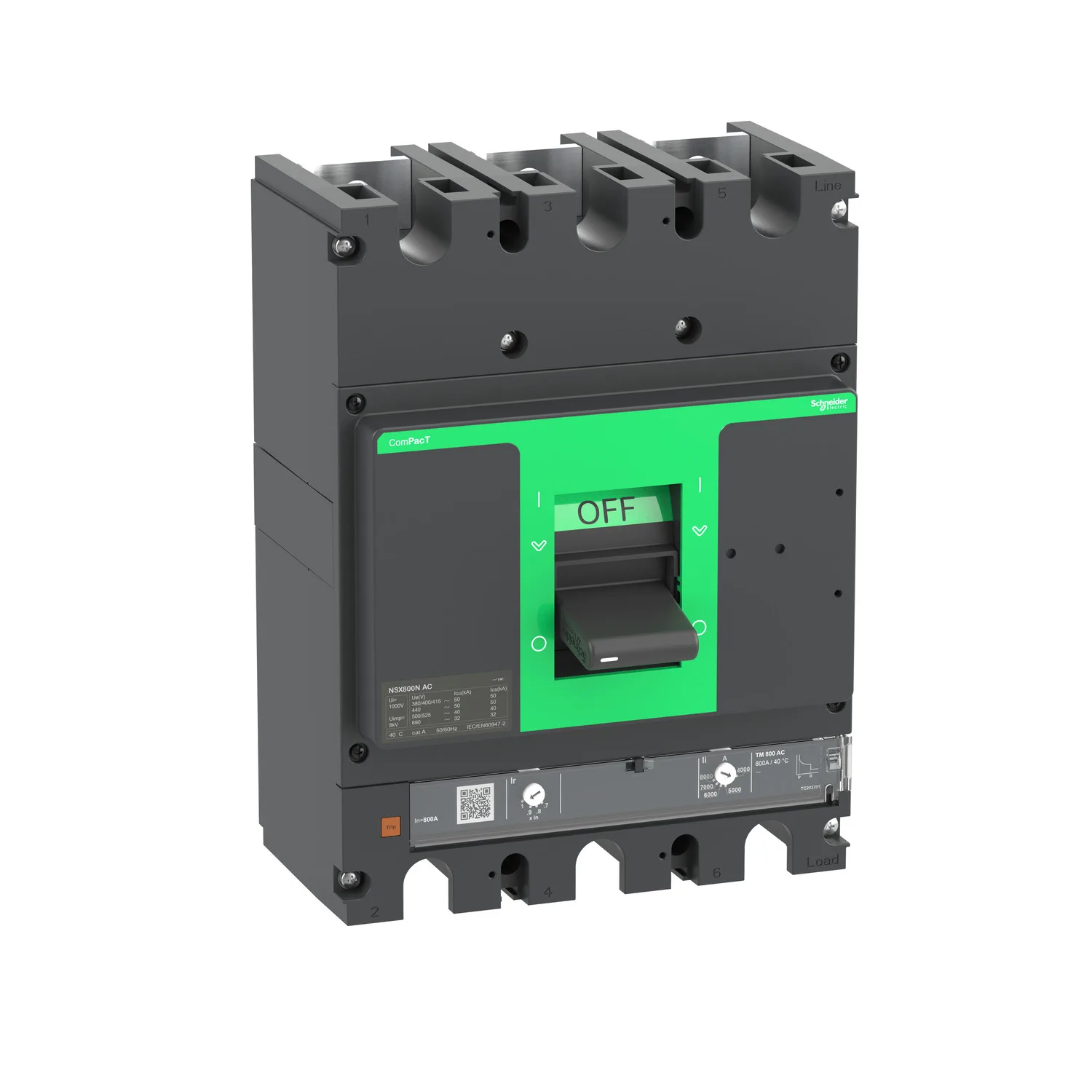 

C80N3TM800 NSX800N 50kA AC 3P3D 800A TMD circuit breaker