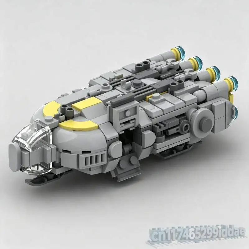 329PCS Compact Galactic Starship Building Blocks Model DIY Assembly Futuristic Space Vehicle Collection Display Creative Gifts