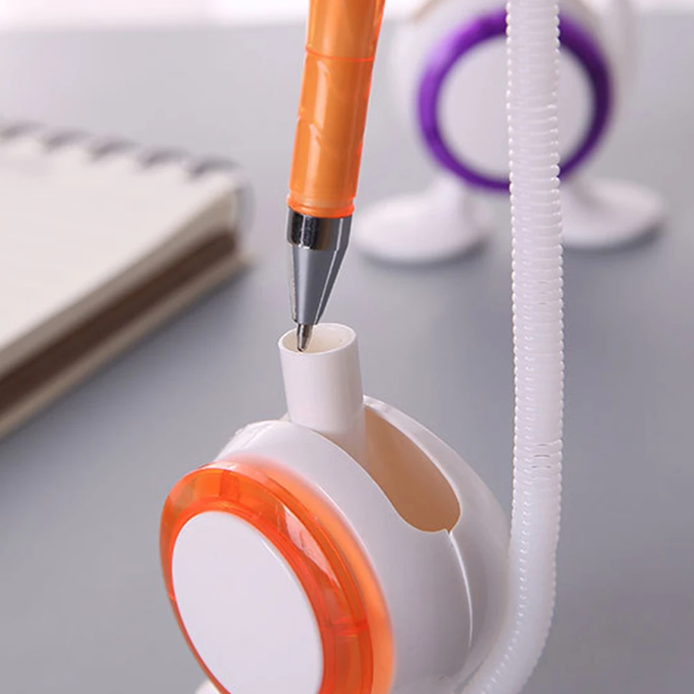 

5Pcs Sticky Desktop Ballpoint Pen Ergonomic Design for Smooth Writing Office School Counter Service Signature Pen