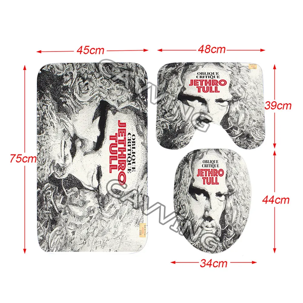 Jethro Tull  3D Shower Curtains Waterproof Bathroom Curtain Anti-slip Bath Mat Set Toilet Rugs Carpet  Home Decor   J02