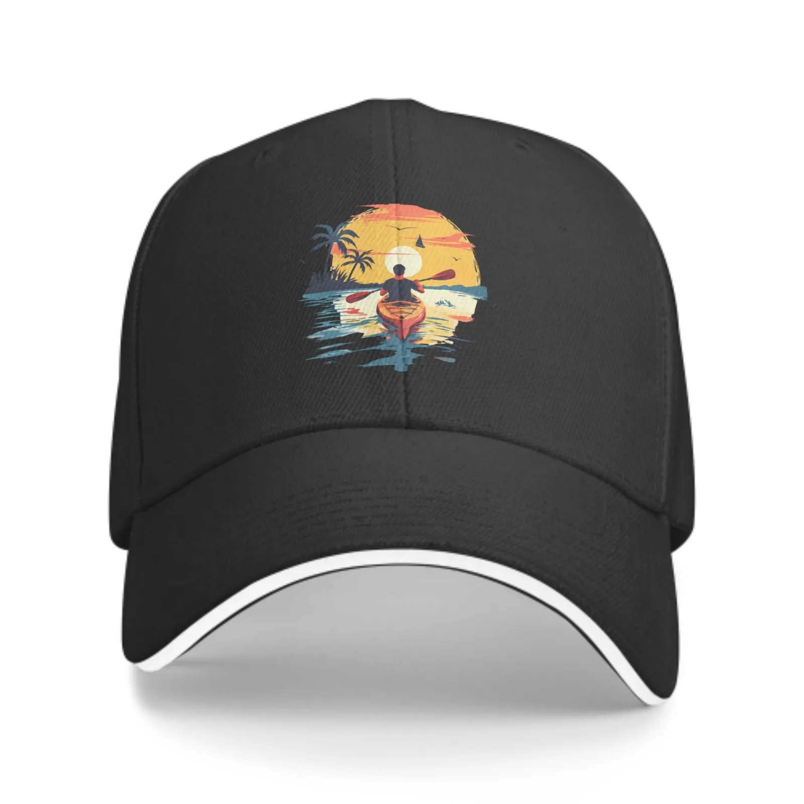 

Boating Sunset Unisex Baseball Cap Fashion Trucker Hat Adjustable Casquette for Women Men Four Seasons Daily Outdoor Sports