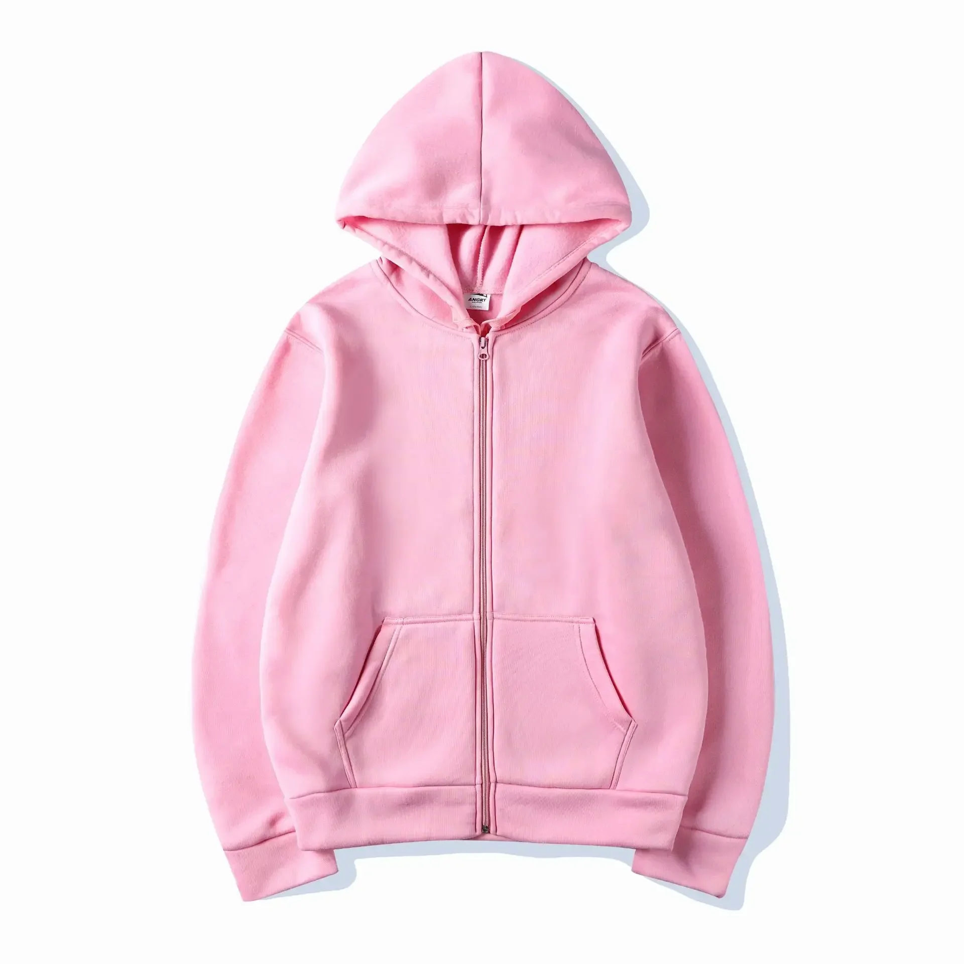 2026 Spring and Autumn New Style Male and Female Couple Zipper Hoodie Casual Solid Color Jacket Outdoor Street Sportswear view 6