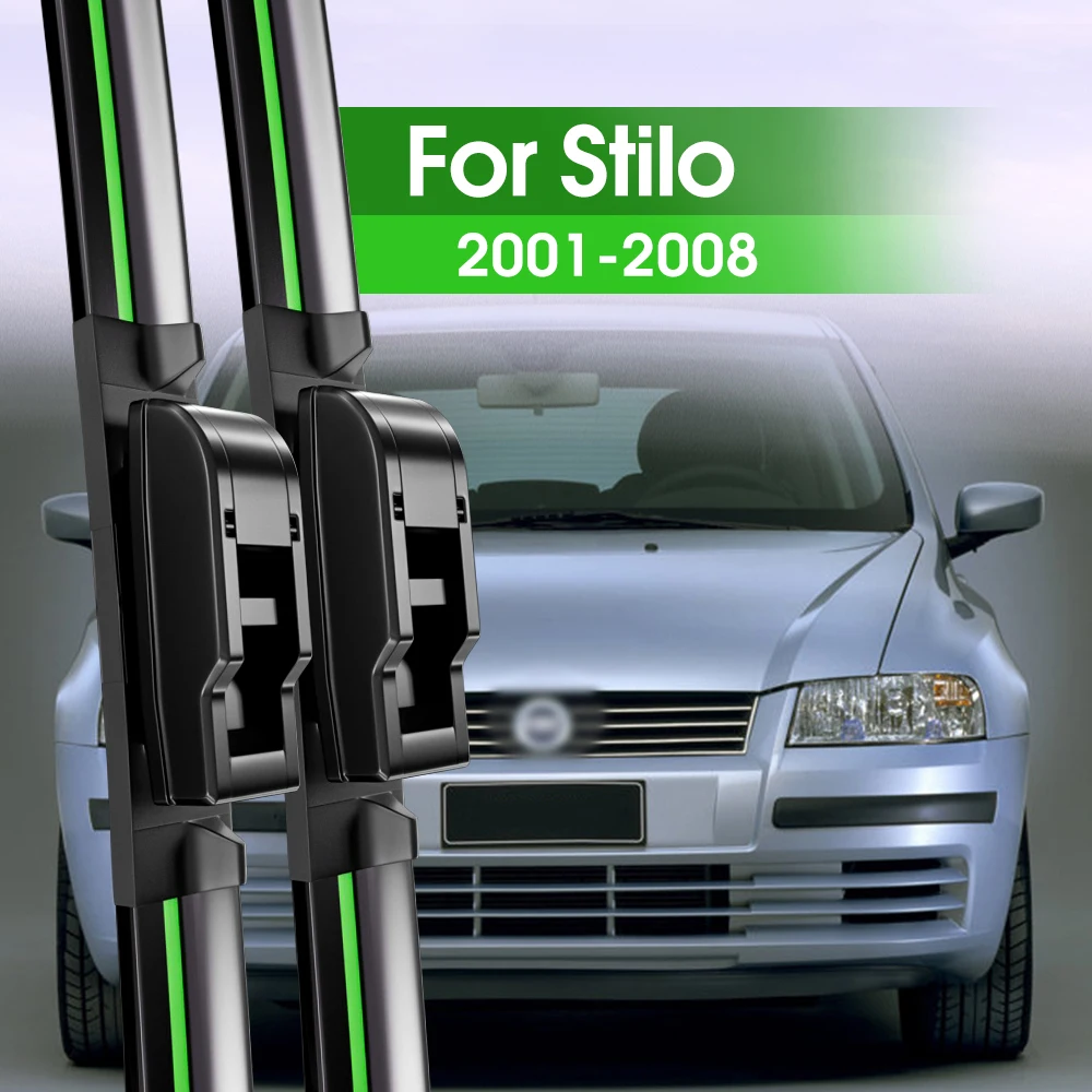 

2pcs Front Windshield Wiper Blades For Fiat Stilo 2001-2008 2002 2003 2004 2005 2006 2007 Windscreen Window Accessories