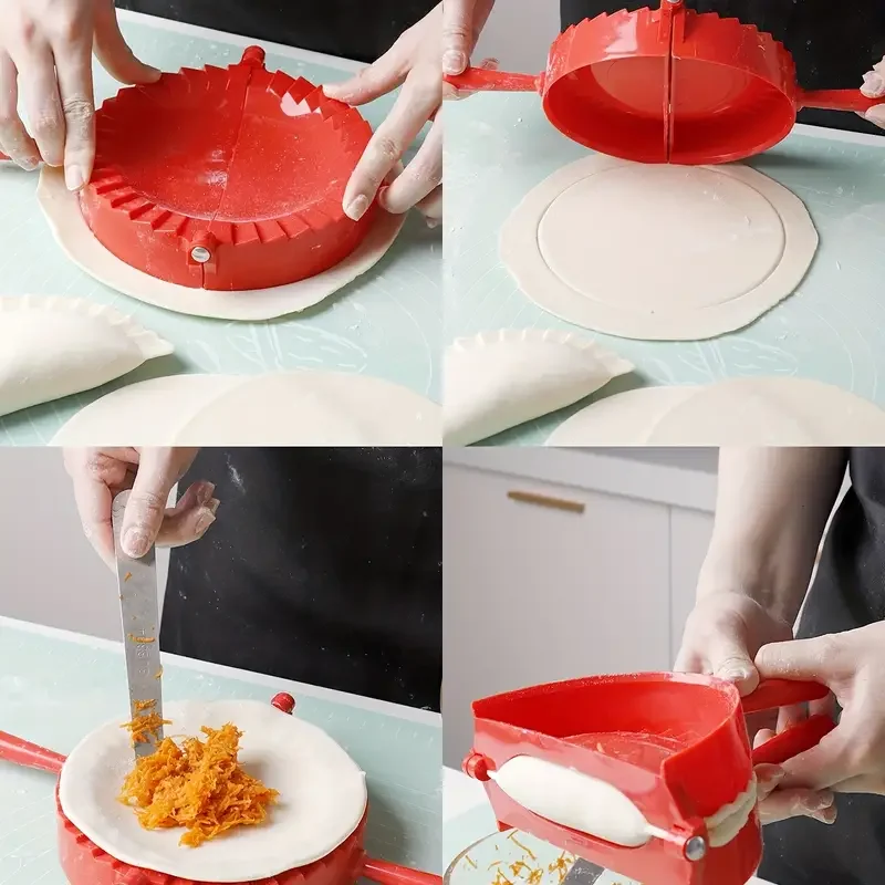 5-teiliges Teigtaschen-Former-Set: Handteigpresse, Teigtaschen-Clip, DIY Ravioli- und Kuchenform, Küchen-Backwerkzeuge, Kochzubehör – Detail 6