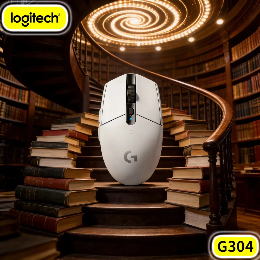 Logitech G304 LIGHTSPEED Wireless Gaming Mouse Stable Tracking Without Mouse‑Pad Comfort Grip For Remote Working Individual
