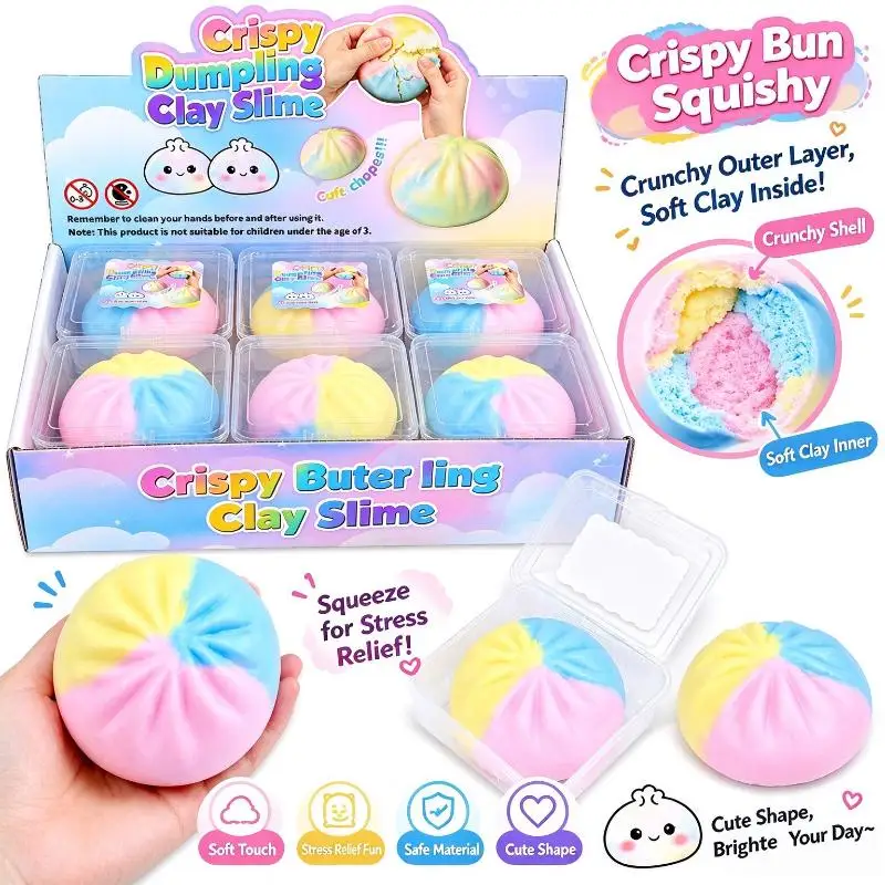 Squeezable Stress Balls Slow Rebound Wax Skin Squeeze Toy Adult Quiet Sensory Fidget Toy Soothing Relieving Stress