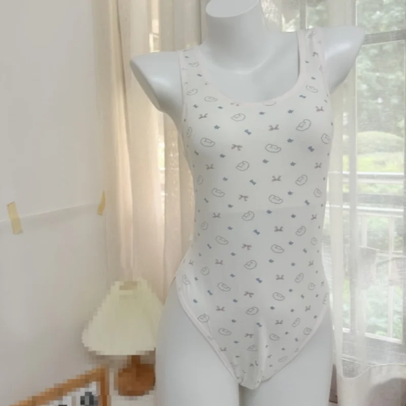 

Men's Lightweight Breathable Modal Cotton Jumpsuit Cute Print ABDL Adult Baby Bodysuit DDLG Plus Size Convex Pouch Onesie