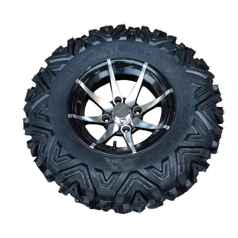 

12-Inch off-road tires with aluminum rims for ATV/UTV/Go Kart