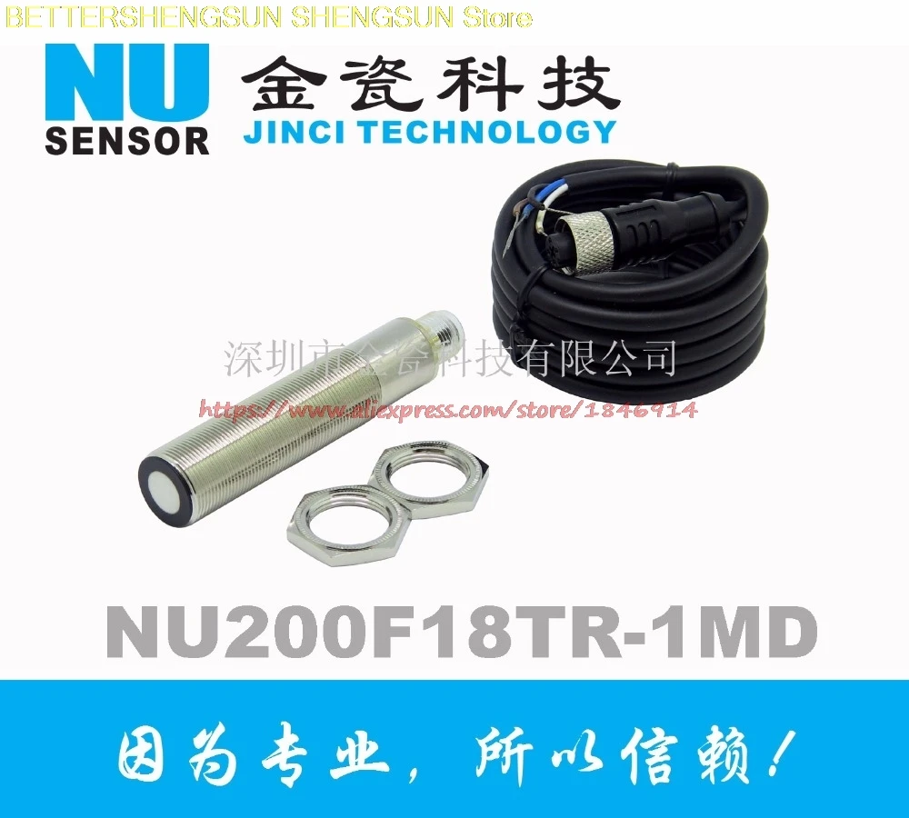 Waterproof type high precision M18 ultrasonic distance measuring sensor NU200F18TR-1MD