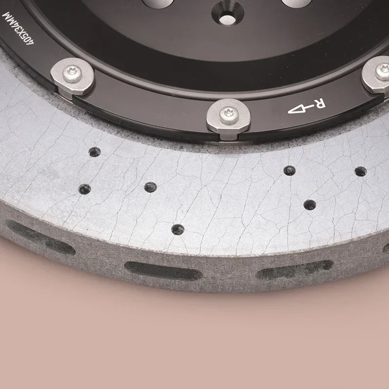 Kaliper Factory Supply Performance Universal Drilled Carbon Ceramic Brake Disc 350-440mm Rotor for Honda Cadillac VW
