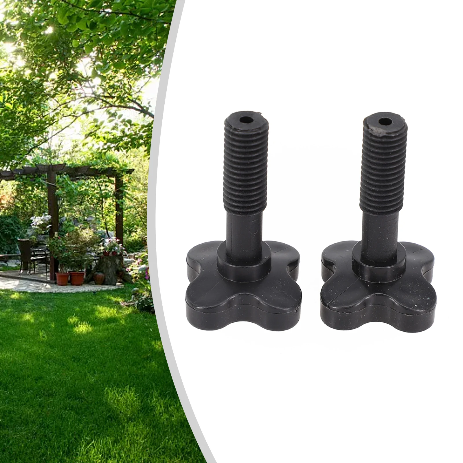 

1 Pair Canopy Fixing Screws Bolt Black Plastic Screws For Garden Swing Chairs Full Length 57mm Black Backyard Garden Tools