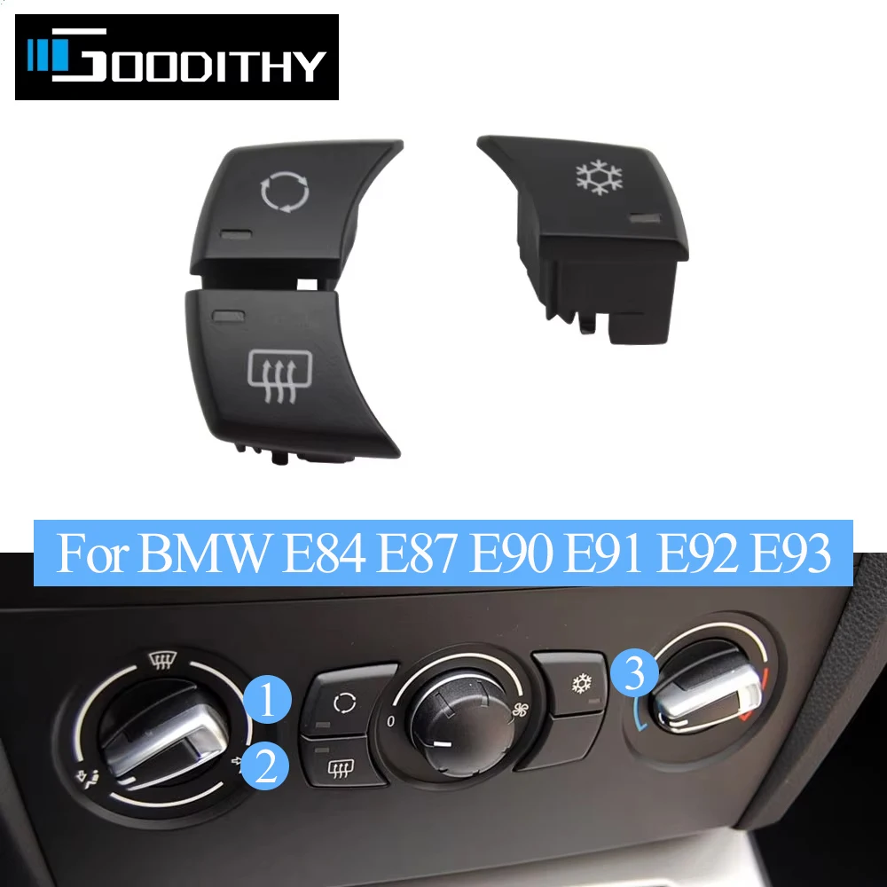 Car Dashbord Console Air Conditioner Manual Button Switch Cover Replacement For BMW 1 3 X1 E81 E82 E87 E88 E90 E91 E92 E93 E84