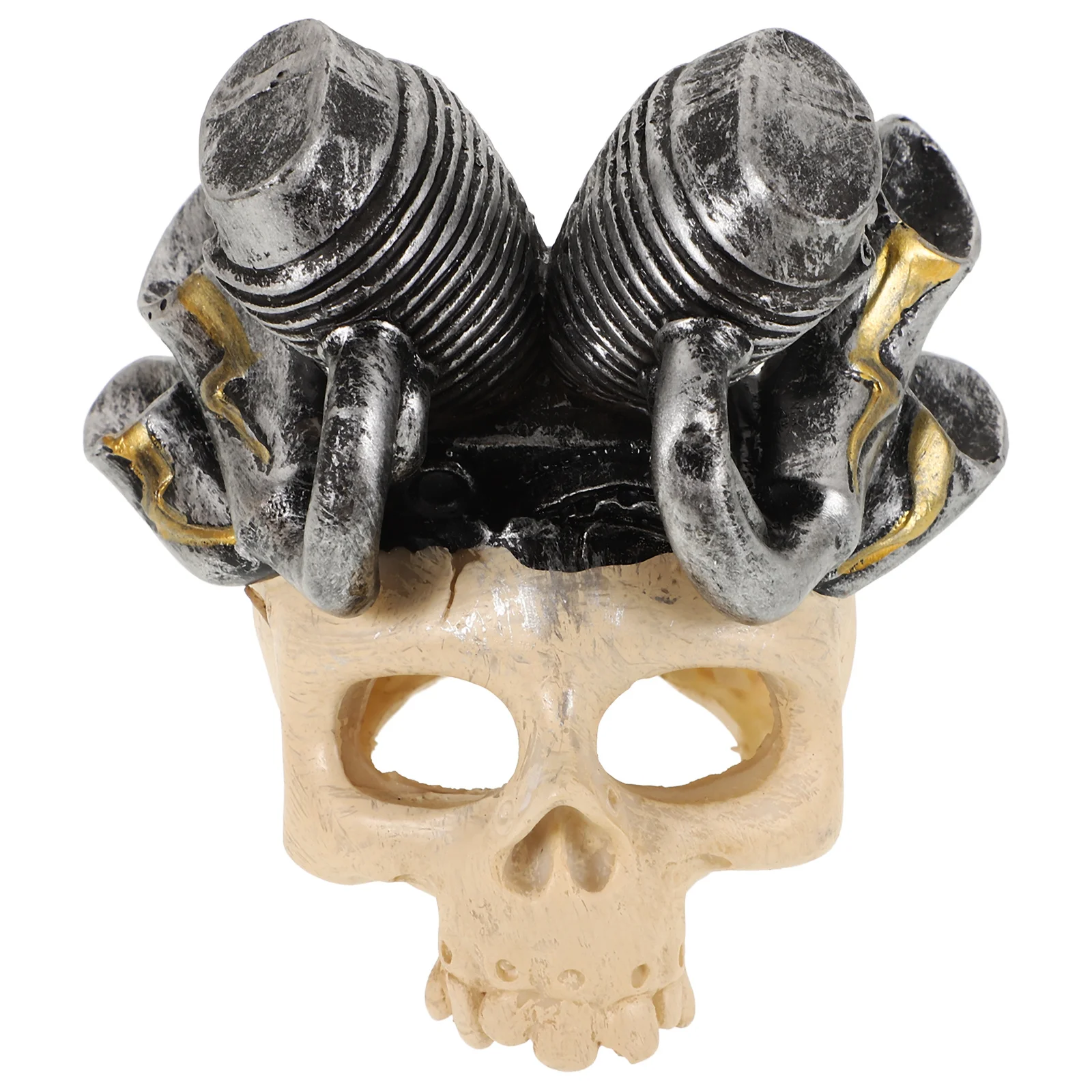 

Aquarium Skull Statue Resin Fish Tank Decoration Cave Betta Shrimp Hideout Halloween Reptile Habitat Decor Fish Tank Skull Cave