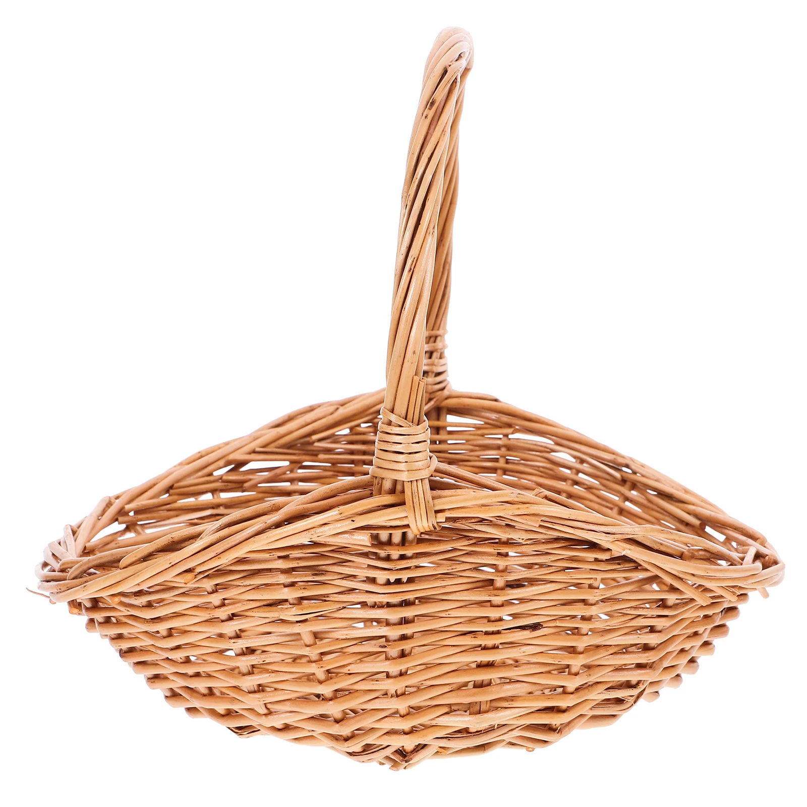 

Rattan Storage Basket Woven Durable Plastic Creative Handmade Portable Picnic Camping Decorative Household