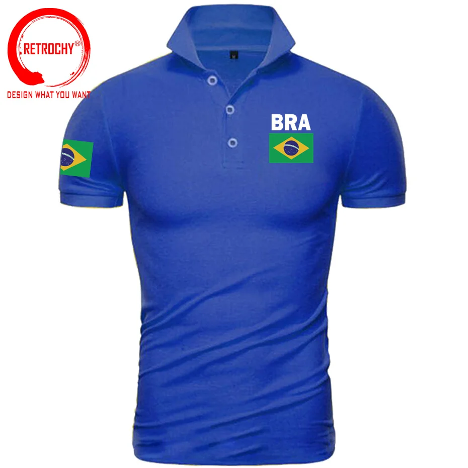 Brazil Polo Shirt Men Brasil Polo Shirts New Streetwear 2022 Tops Jerseys Polos Clothing Nation Brazilian Flag Brasil BR T Shirt