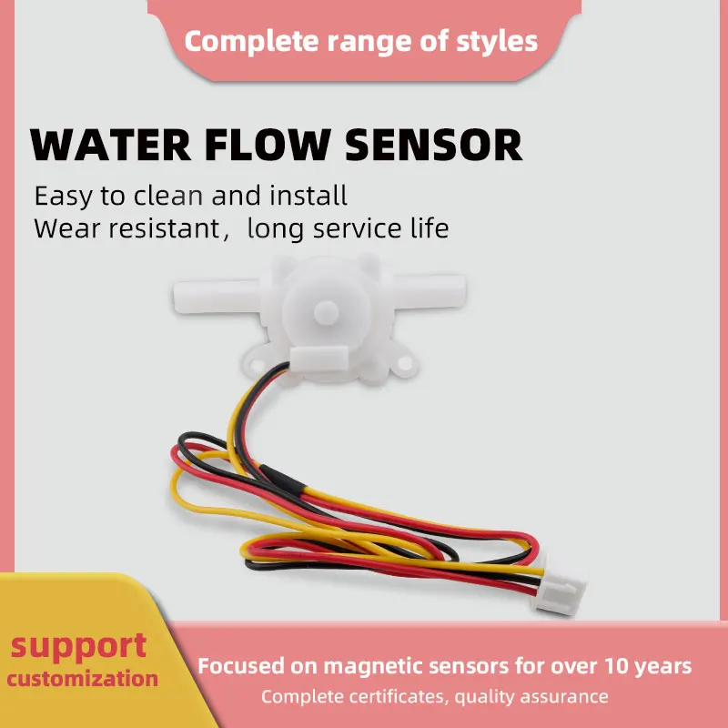 Imagem -02 - Hall Sensor de Fluxo de Água Pequeno Purificador de Água Inteligente para Banheiro Medidor de Fluxo Saída de Pulso Nível Alto e Baixo Ramificações