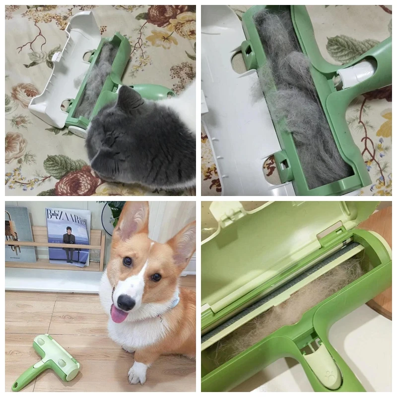 New Pet Hair Removal Roller Dog Cat Hair Removal Brush Manual Reusable Lint Remover Cleaning Tool For Furniture Pet Accessories