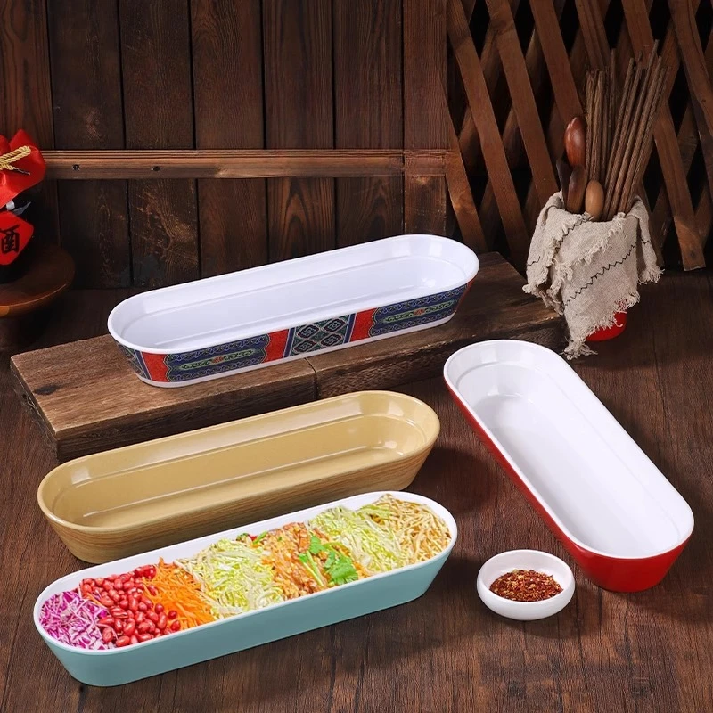Private Home-style Cold Plates Northeastern Mixed Dishes Plates Grilled Meat Creative and Distinctive Tableware Solid Color Disc
