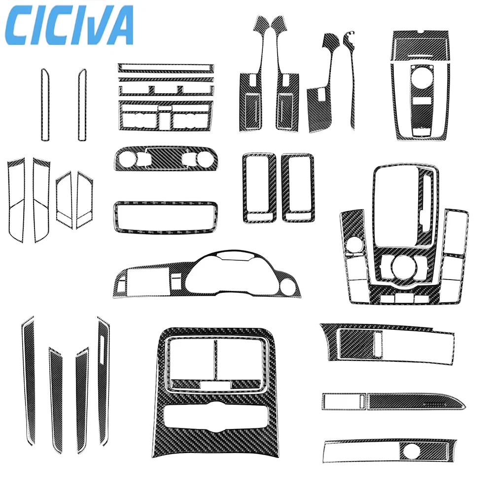 

For Audi A6 S6 C6 2005-2011 Carbon Fiber Gear Shift Window Lift Dashboard Outlet Car Interior Accessories Cover Tuning Stickers