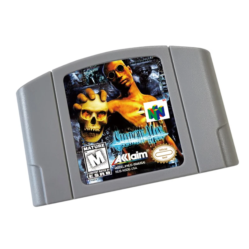 ビデオゲームカートリッジ,シャドウマン,64ビット,ゲームコンソール用,米国版およびEU版