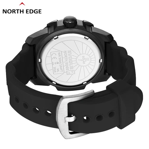 Imagen 2 del producto NORTH EDGE EVOQUE 2 reloj militar Digital para hombre resistente al agua 50M relojes de pulsera deportivos para hombre reloj luminoso de energía Solar