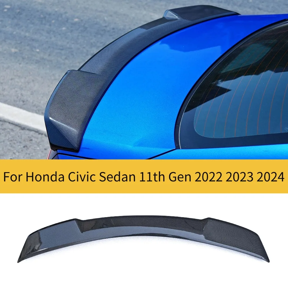 For Honda Civic Sedan 11th Gen 2022 2023 2024 Car Trunk Spoiler Wing  Styling Exterior Tail Finv