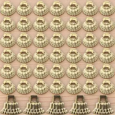 

1 Set Of Mini Christmas Ball Caps Pendants Top Covers Replacement Diy Hanging Ornament Decorative Tree End Caps For Holiday