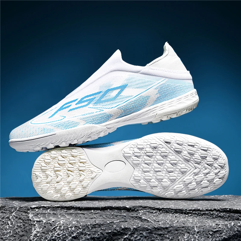 Neue Herren-Fußballschuhe, Gras, für Erwachsene, rutschfeste Fußballschuhe, ultraleicht, für den Innenbereich, rutschfest, für FG-Rasen, Futsal, bequem – Detail 2