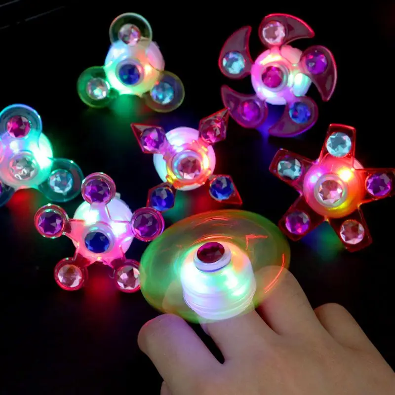 Glowing small toy creative new fingertip spinning top ring bracelet fun little gift