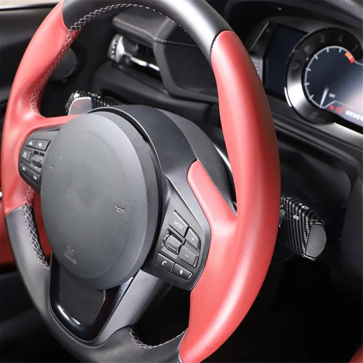 สําหรับ Toyota GR Supra A90 2019-2022 รถ Wiper Control ไฟเลี้ยว LEVER Trim ตกแต่ง (ABS คาร์บอนไฟเบอร์)