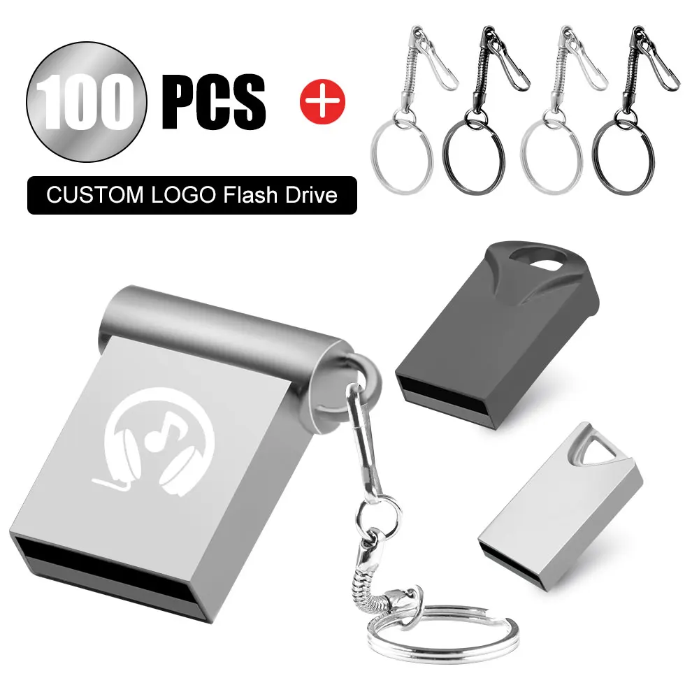 

100pcs/lot mini pendrive 8GB 16GB 32GB USB flash drive 64GB 128GB pen drive Memory Drive Flash Stick2.0 Pen free logo