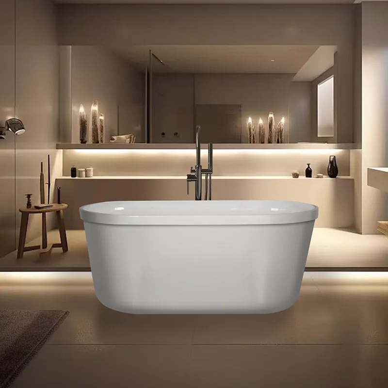 Bed and Breakfast Acrylic Independent Mini Small Apartment Household Adult Princess Simple Oval Bathtub Japanese Spa Bath
