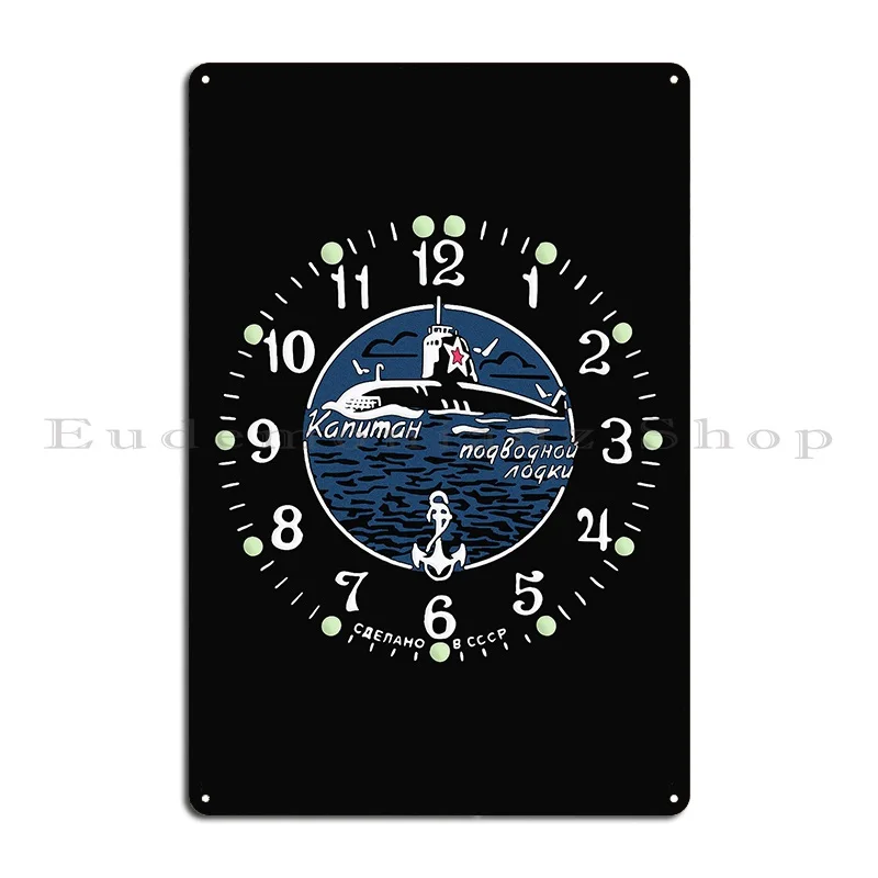 Vostok Komandirskie Amphibia Submarine Captain Metal Plaque Printing Iron Mural Club Bar Customize Tin Sign Poster