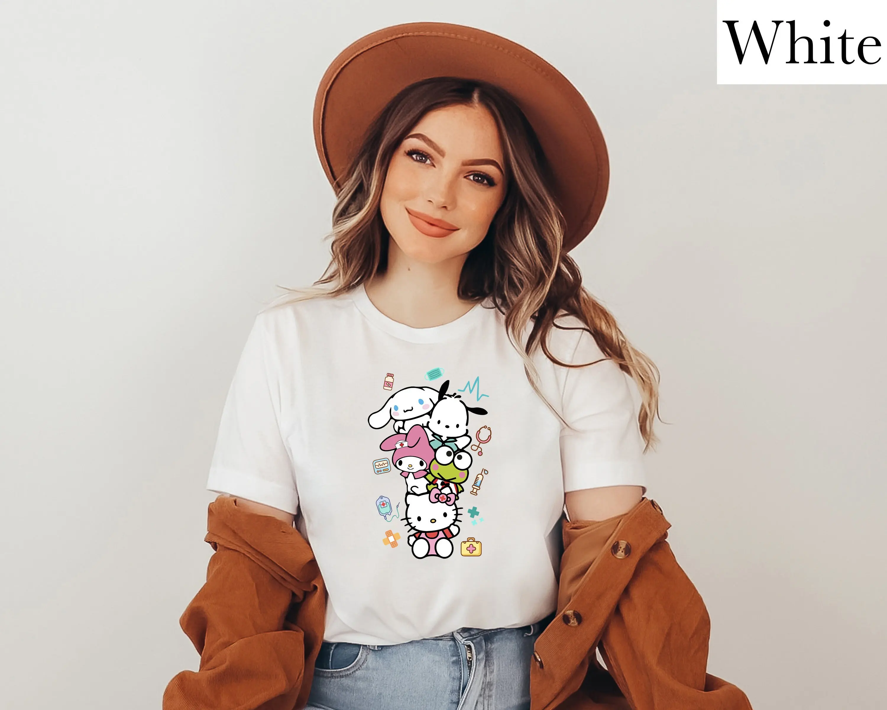 Kawaii Hello Kitty Birthday Girl Shirt Kids T-shirt Kawaii Cat Black Kuromi Shirt Kitty Shirt Cute Tees Anime Manga Shirts