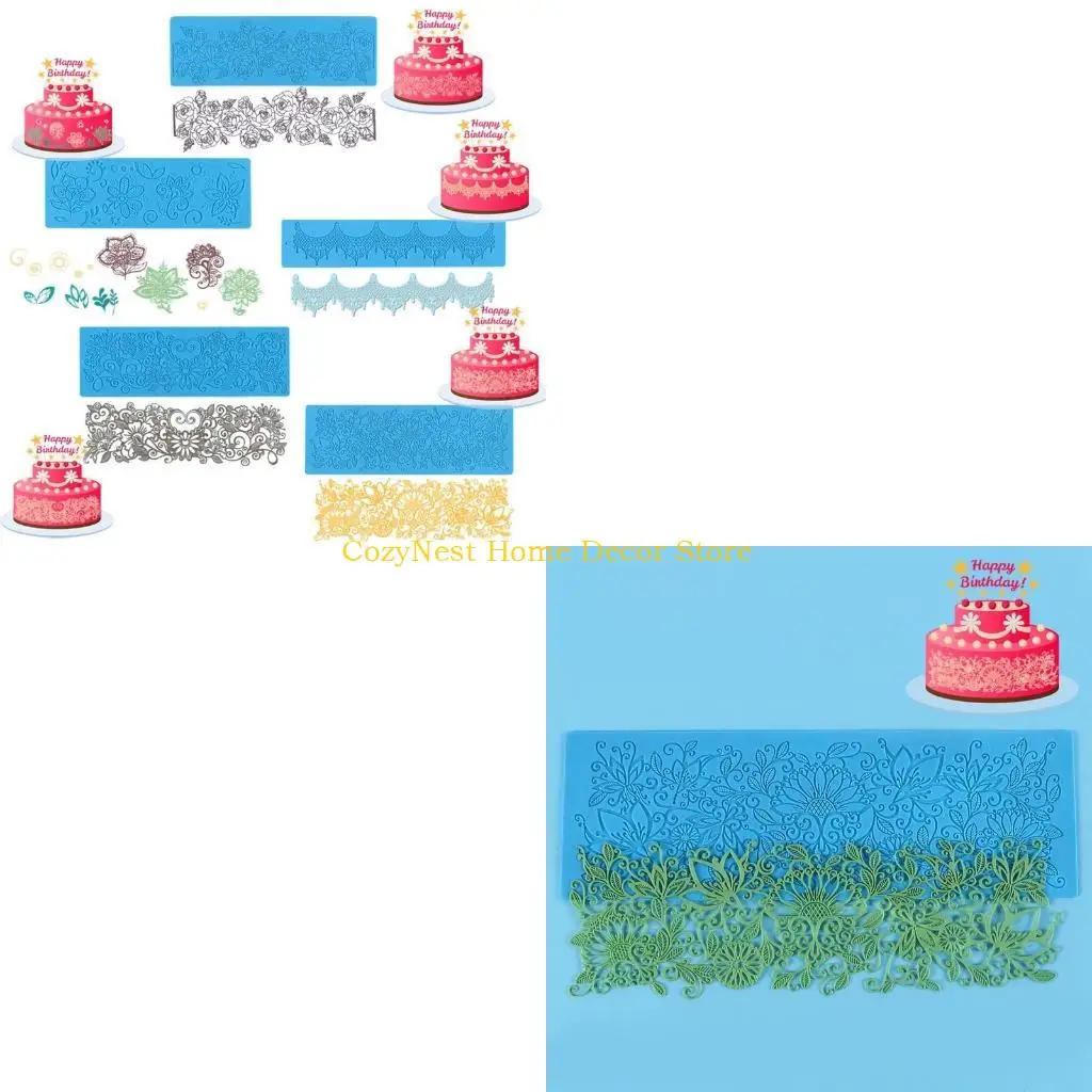 92MF DIY Handmade Silicone Fondant Mold Exquisite Flowers Chocolate Sugar Craft Paste Mold DIY Candle Resin Crafts Durable