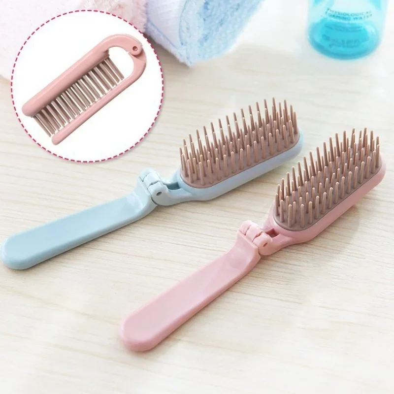 

Portable Travel Foldable Hair Comb Detangling Soft Teeth Combs Anti Static Head Scalp Massage Brush Styling Hairdressing Tools