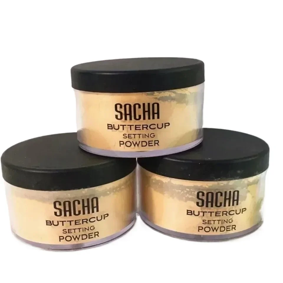 Sacha Buttercup Setting Powder Translucent Face Powder to Set Makeup Foundation or Concealer Finish Loose Powder Foundation