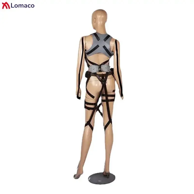 Conjunto de cinto de ataque ao titã shingeki no kyojin recon corpo arnês hookshot eren levi cosplay traje cintos ajustáveis