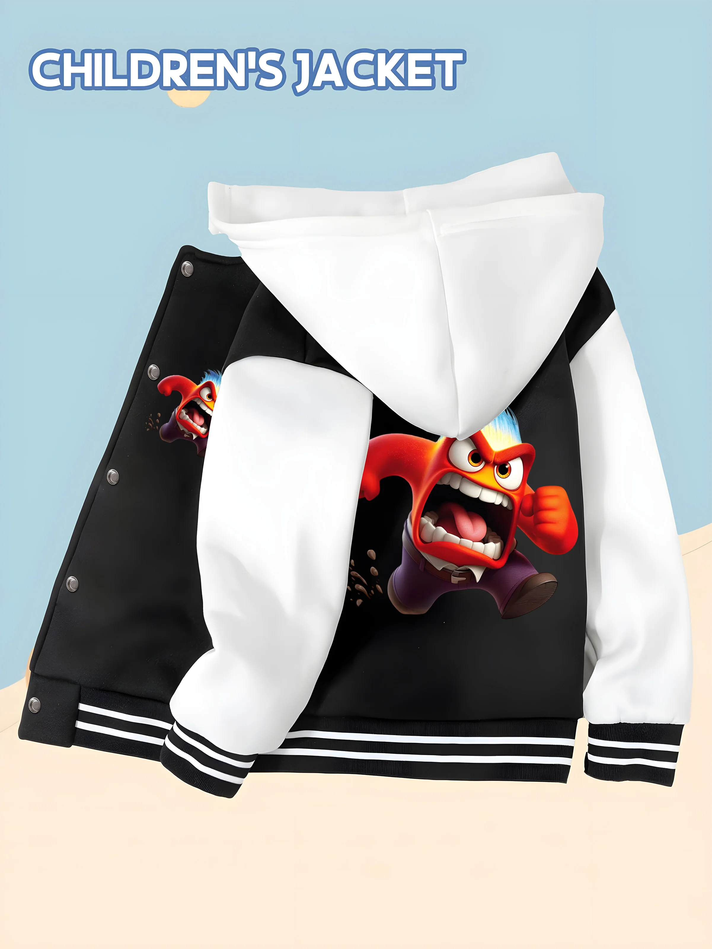 

MINISO Disney Inside Out collaboration with Naughty Boy kids' jacket - funny Naughty Boy double-sided print, daily wear