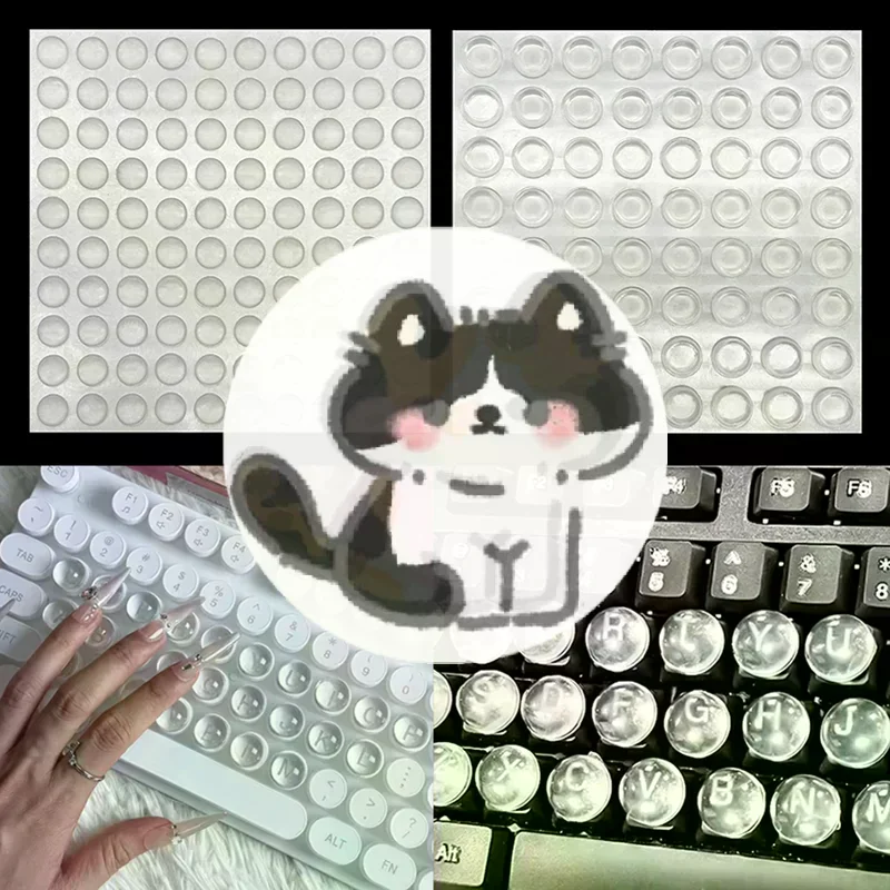 New 64/100Pcs Long Nail Typing Tools Transparent Silicone Keycaps Providing Clear And Comfortable Protection For Long Nail Art