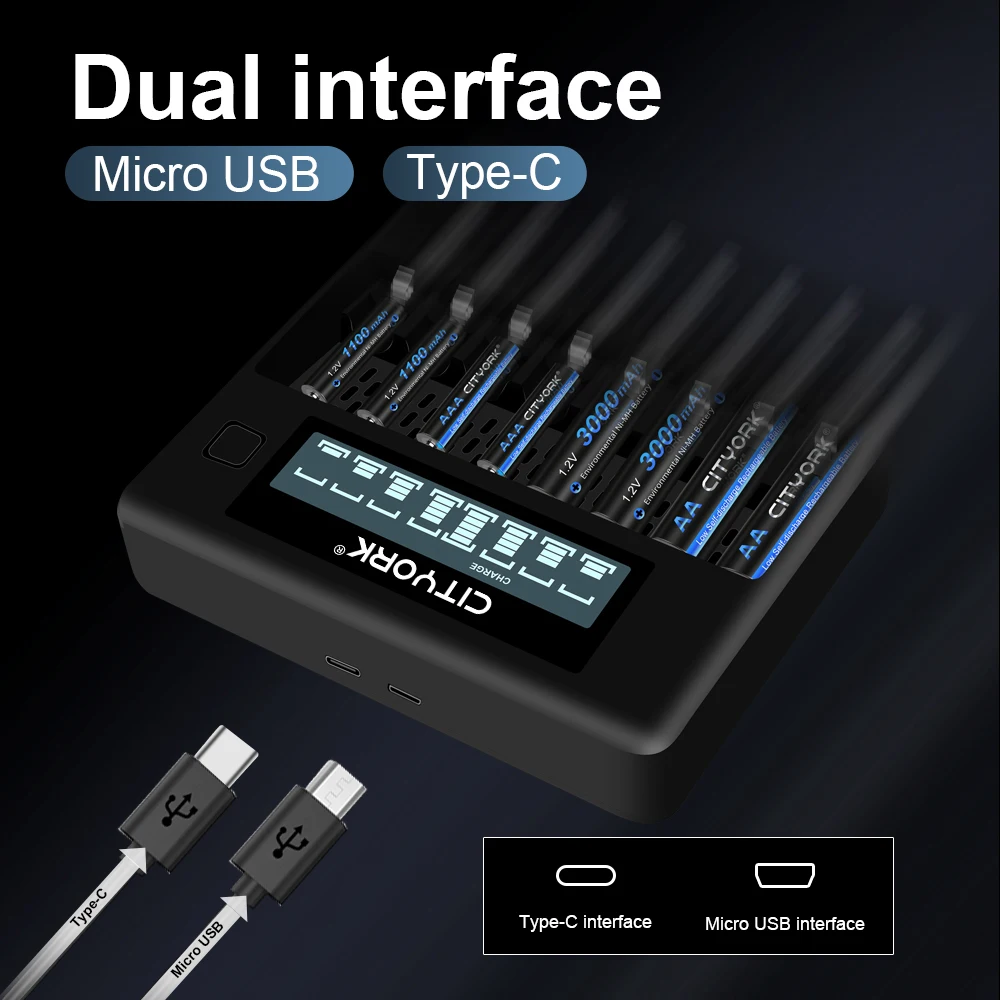 Pengisi Daya Baterai Pintar LCD untuk Baterai Isi Ulang 1.2V AA AAA NI-MH NI-CD 1.2V 2A 3A Pengisi Daya Baterai USB Perangkat Pengisi Daya Cepat