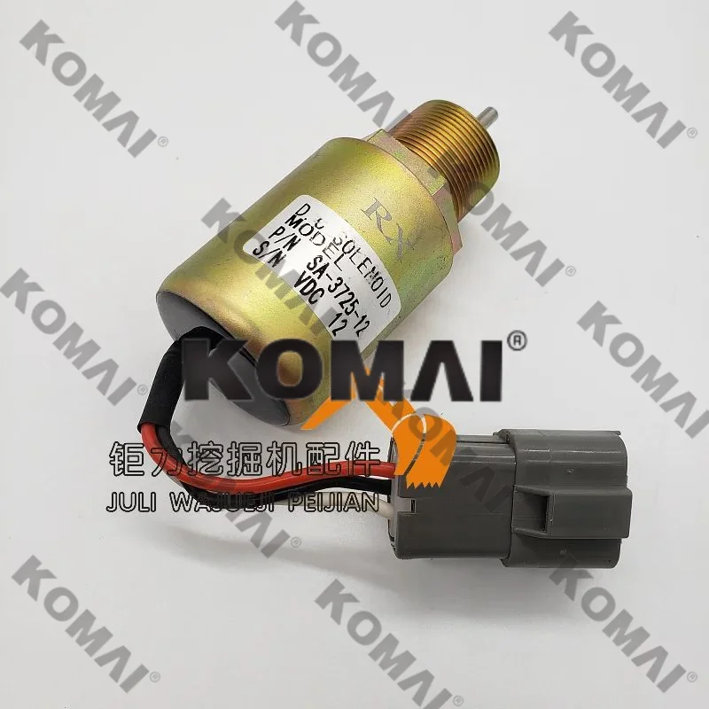 

For Sumitomo SH SH265 mitsu-bishi Engine Shut-Off Switch Fuel Cut-Off Solenoid SA-3725-12 Excavator Parts