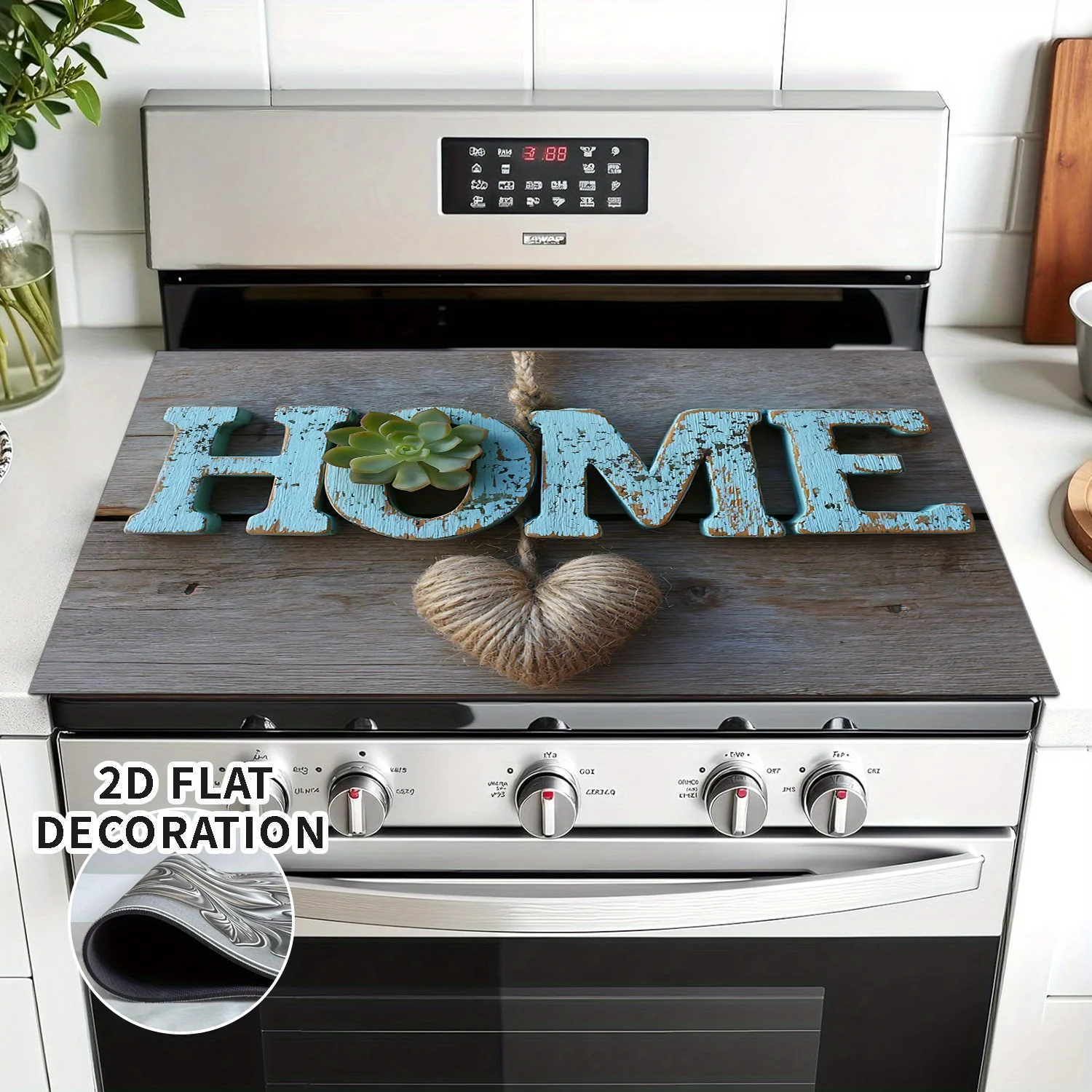 1pc Stove Top Protector Cover - Non-Slip Surface, Scratch-Resistant, Compatible with Induction Cooktops, Modern Kitchen Decor